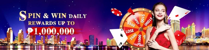 Spin and win daily rewards up to ₱1,000,000.